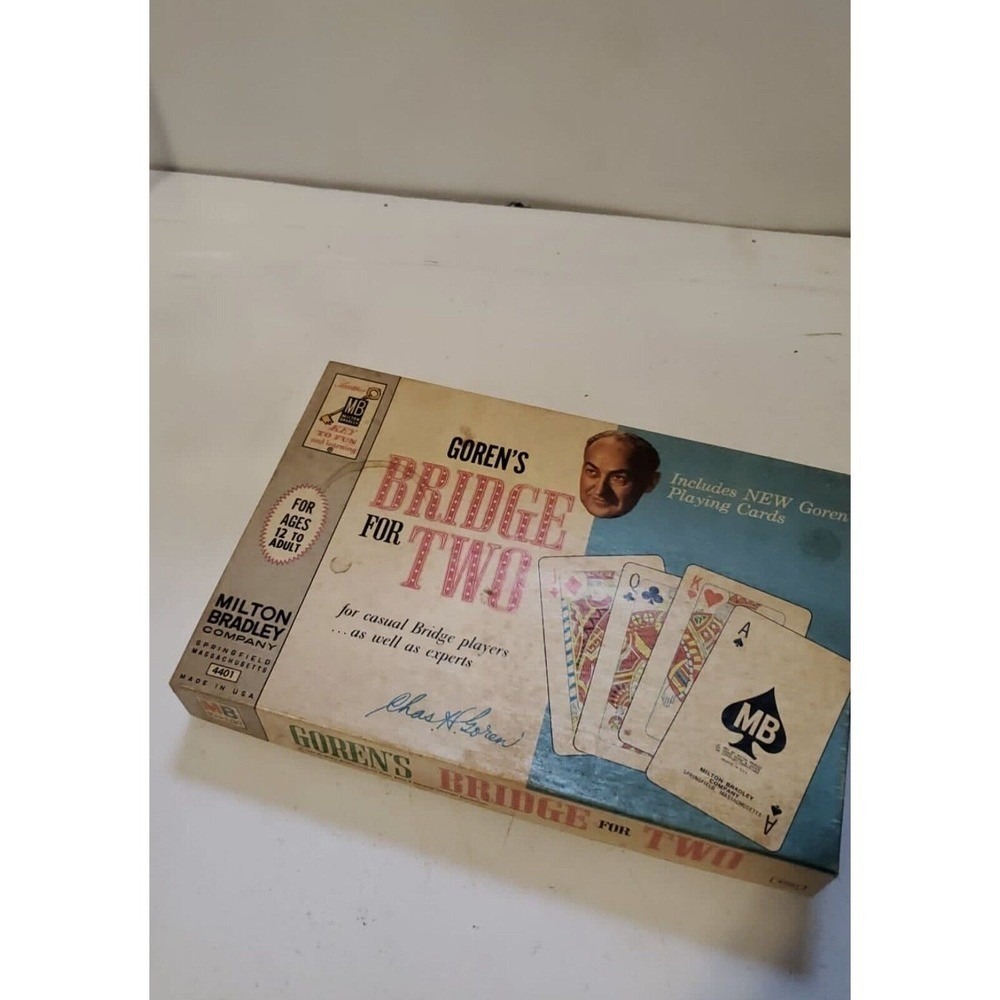 BRIDGE Game FOR TWO GOREN'S by Milton Bradley 1964 Vintage Complete